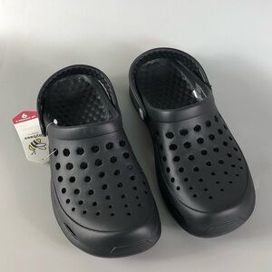 Joybees Unisex’s Comfortable Black Clogs Size 9W- 7M